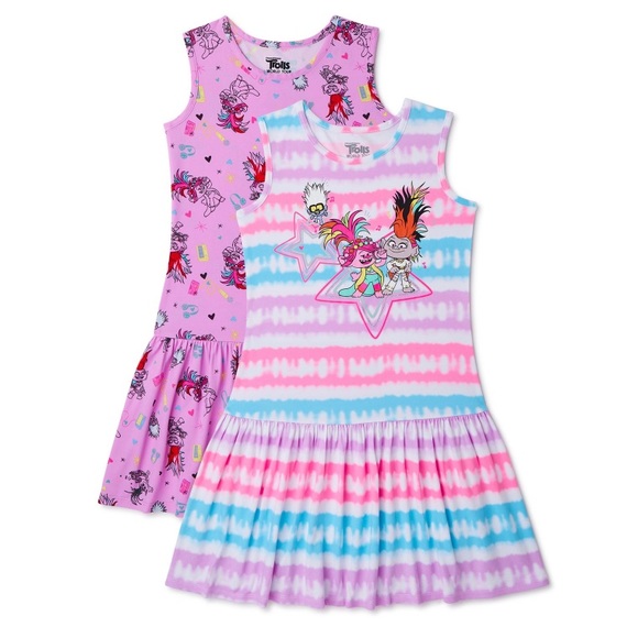 Dreamworks Other - Dreamworks Trolls cute pink soft dresses 2164